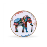 Elephant Fil Desenli Beyaz 31 cm Cam Servis Tepsi Yemek Tabağı