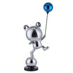 Balonlu Uzay Astronot Micky Mouse Gümüş Silver Parlak Ev Ofis Mağaza Otel Cafe Restaurant Dekorasyon Hediye Aksesuar Kreatif Heykel Biblo Obje